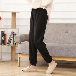 New Sleep Bottom Women Winter Pyjama Pants Flannel Casual Soft Warm Daily Homewear Plus Velvet Loose Coral Fleece Pants