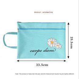 4Pcs Double-Layer A4 File Bag File Folder File Bag Stationery Storage File Pouch For Students School Office Supplies