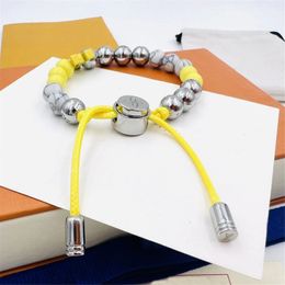 Luxury Designer Bracelet Presbyopia Adjustable Necklace Bracelet Jewelry For Men Women Brown Old Flower Letter Classics Elegant Beads Bangle Necklaces With Box B6