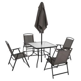 Albany Lane 6 Piece Outdoor Patio Dining Set, Grey Garden Furniture