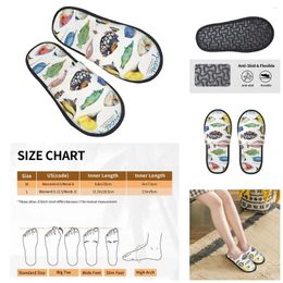Slippers Various Colorful Tropical Fish Men Women Furry Warm Color Printing Special Home Neutral