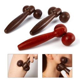 Wood Body Reflexology Acupuncture Therapy Meridians Scrap Lymphatic Drainage Face Lift Tool Shiatsu Thai Massager Roller