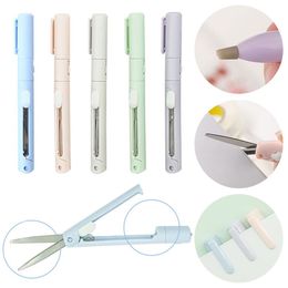 Stationery School Office Supplies Ceramic Penknife Paper-Cutting Art Tool Folding Scissors Pen Shape Scissors