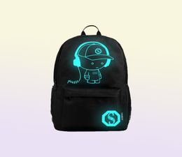 Super Cool Luminous Boys and Girls Backpack USB Charging School Bags Anime Fashion Unisex Backpack Teenager men Travel bag 2110135982754