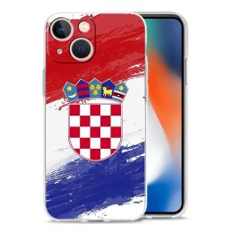 Croatia Flag Soccer Luxury Transparent Phone Case For iPhone 15 14 13 12 11 Pro Max XS X XR SE 7 8 Plus Shockproof Clear Cover