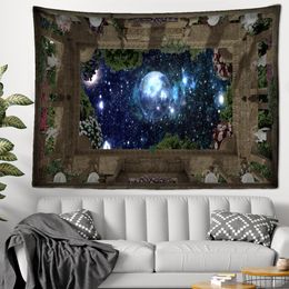 The Vast Starry Landscape Tapestry Sky Home Textiles Ornaments Real Madrid Aesthetic Room Decor Bedroom Kitchen Wall