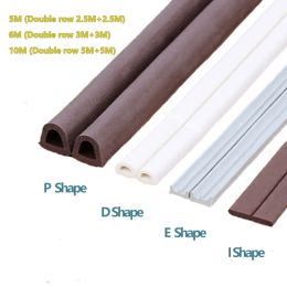 5/6/10M D I P E Weatherstrip Door House Rubber Strip Foam door seal Window Sealing Strip under Door Window Anti Cold Pudding