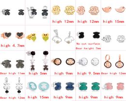 2021 100 925 sterling silver bear earrings fashion classic perforated earrings Jewellery manufacturer whole6488338