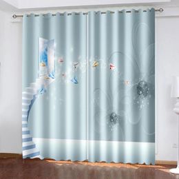 Curtain 3D Shower Curtains Waterproof Bathroom Space Printed