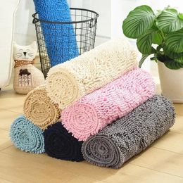 Carpets Long Size Bathroom Mat Carpet Chenille Bath Non-slip Rugs For Bathtub Side Water Absorption Toilet Floor 50 120 140cm