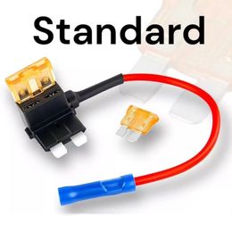 10Pcs 12V Mini Small Middle M2 Size Car Fuse Holder Add-a-circuit TAP Adapter Micro Mini Standard ATM Blade Fuse Replacement