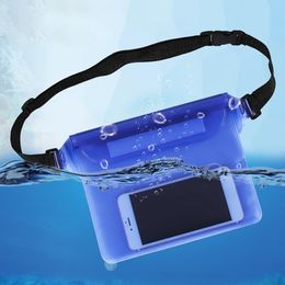Pouch Bag For Phone Valuables Waterproof PVC Dry Bag Belt Bag With Adjustable Waist Strap For Beach Swimming Snorkeling