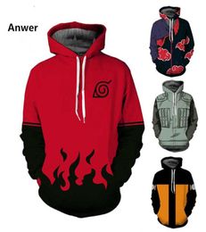 3D Hoodies Anime Boruto Jacket Coat Uchiha Itach Kakashi Cosplay Costumes Men Sweatshirt PULLOVER 5XL8995581