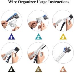 1/2M Flexible Spiral Cable Organizer Clips Storage Pipe Cord Protector Management Cable Winder Desk Tidy Cable Accessories Tools
