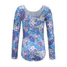 Girls Gymnastics Leotards One-Piece 3-14 Years Practise Outfit LongSleeve Ballet Leotard MultiColor Bodysuit