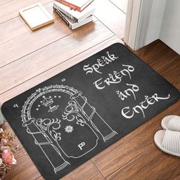 Speak Friend And Enter Doormat Non-Slip Kitchen Bathroom Mat Bedroom Balcony Welcome Door Floor Entrance Carpet Rug