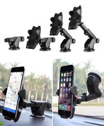 Luxury Car Phone Holder For iPhone X XS XR 7 Windshield Car Mount Phone Stand 360 Car Holder For Samsung S9 S8 Retail4166889