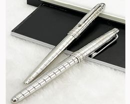 LGP Luxury Pen 163 Metallic Silver Cheque Fountain Rollerball Ballpoint Pen Office School Supplies With Series Number6237688