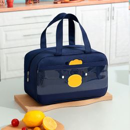 Cute Portable Thermal Lunch Bag for Women Students Aluminium Film Insulated Bento Cooler Bag School Picnic Food Container Pouch