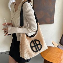 Totes Fashion Trend Wicker Beach Women's Shoulder Bags Retro Large Capacity Bag Casual Soft Surface Handbags And Purses Luxury Wallets