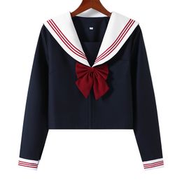 Japanese School Uniform Class Sailor Suit JK Uniforms 3 Pieces Set Students Clothes for Korean Cosplay Seifuku Women Skirt S-2XL