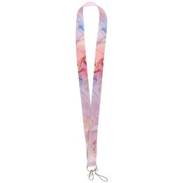 Marble Print Lanyard Card Holder Neck Strap ID Card Gym Cell Phone Straps USB Badge Holder DIY Hanging Rope Mobile Phone Chain