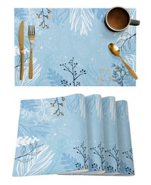 Simple Plant Leaves And Branches Table Runner Wedding Coffee Table Decor Tablecloth Holiday Kitchen Dining Table Runners