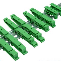 2PCS PCB 25mm DIN Rail Mounting Adapter Circuit Board Bracket Holder Carrier Clips Control Board DIN C45 DRG-02 Rail PCB Instal