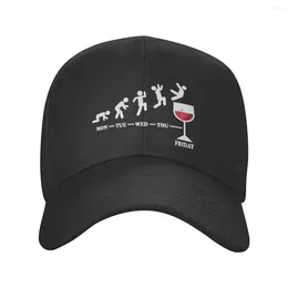 Ball Caps Personalized Wine Friday Weekend Baseball Cap Men Women Breathable Dad Hat Sports Snapback