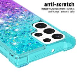 Galaxi S23 Glitter Phone Case for Samsung Galaxy S23 Ultra S22 Plus S21 S20 FE Cover Cases Bling Dynamic Liquid Quicksand Women