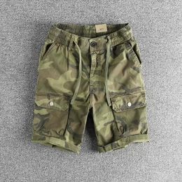 Men's Shorts 2024 Camouflage Workwear Casual Fashion Trend Summer Loose Straight Leg Pants 130