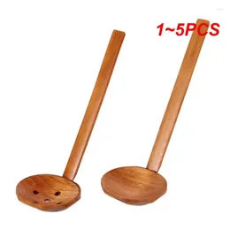 Spoons 1-5PCS Long Handle Wooden Spoon Japanese-Style Wood Soup For Kitchen Eating Mixing Stirring Cooking Tablewar Tools