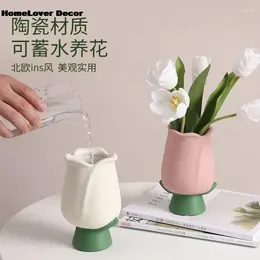 Vases Ceramic Ins Style Ornaments Beauty Flower Arrangement Water Culture Simulation Dry Living Room