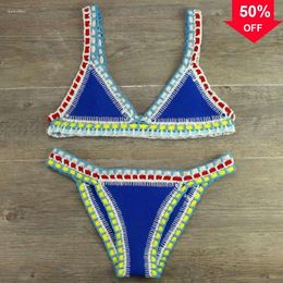 High Quality Womens Designer Swimwear Sexy Bikinis 2024 New Fashion Womens Bikini Hand Crocheted Knit Patchwork Swimsuit Women Swimwear Beach Vacation Ha