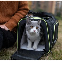 Cat Carriers Pet Bag Dog Nest Luggage Case Shoulder Tote Pack Travel Handbag Foldable Ventilated Breathable Space Backpack Carrier