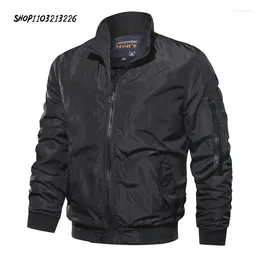 Men's Jackets Solid Jacket Outerwear Spring Autumn Fashion Trend Sportswear Coats Windproof Men Casual Top Arriiving L-5XL MGND-9023