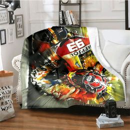 Motorcycle Racing Driver Blanket Children's Blanket High Quality Flannel Blanket Soft and Comfortable Home Travel Blanket