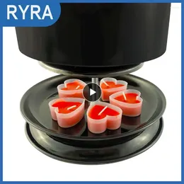 Candle Holders Tea Lamp Oven Metal Double Wall Hand Warmer Garden Patio Heating Tool 6 Lamps Fireplace With Candlestick Black