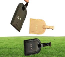 ggage tag Classical Real Leather Personalised custom Logo travel label add stamping initials Tanned Leather hot stamp Travel Tag2077407