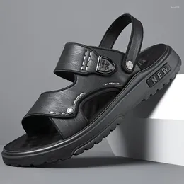 Sandals For Men Latex Pads Beach Shoes Men's Drivin Sandales Hommes Sandalia Masculina De Couro Sandale Homme Cuir