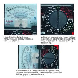 AC/DC 1000V Analog Multimeter Digital Volt-Ammeter Analog Multimetro Resistor Tester Electrician Multimeters Voltage Tester 10A