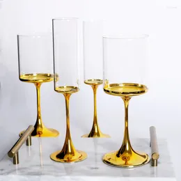 Wine Glasses Luxuly Glass Cups Metal Bottom Red Crystal Party Cup Home Restaurant Cocktail Champagne Drinkware