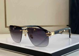 Sunglasses For Men Women Summer THE PRESIDENT Style AntiUltraviolet Retro Plate Square Frameless Glasses Random Box3221144