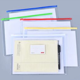 Folder Waterproof A3 Transparent PVC Bag Zipper Bag A5 A4 Document Bag Clear File Bag