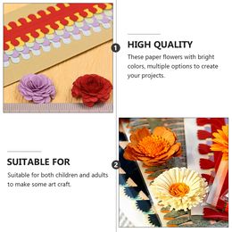 60 Pcs 3d Three-dimensional Quilted Paper Craft Quilling Handmade Strip Origami Kids Flower Upholstery Supplies