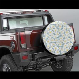 Chamomile Spare Tire Cover Waterproof Dust-Proof Wheel Protectors Universal for Trailer,,SUV,RV and Many Vehicle Acc