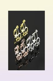 Fashion New Hollow CH Letter Stud Earrings Symbol Friendship Love Lady Earrings 18K Rose Gold CH Earrings Jewellery 8708080