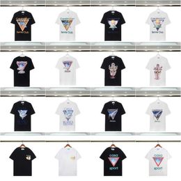 Casablanca Summer New CASA Print Star Versatile Short Sleeve T-shirt Collection