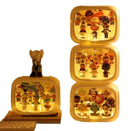 Clear Plastic Figures Models Dolls Storage Box Toys Ornaments Transparent Characters Display Showcase Superimposed Blind