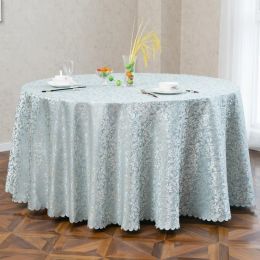 Luxury Jacquard Round Tablecloth Hotel Wedding Banquet Party Decor Table Cloth Home Dining Restaurant Table Skirt Cover
